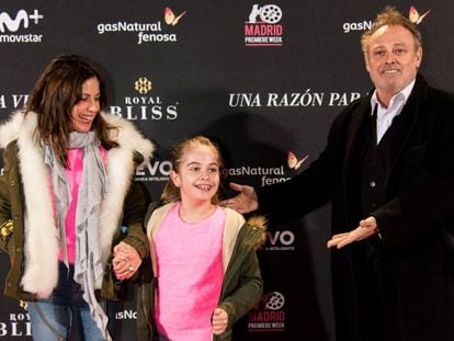 Mafalda Carbonell con sus padres, Pablo Carbonell y María Arellano en un evento en Madrid en 2017.