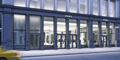 Recreación de la imagen exterior de la futura nueva tienda Zara en el SoHo (Nueva York, EEUU).