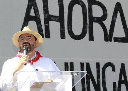 Emilio Álvarez Icaza, durante la presentación de Ahora.