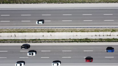 Drone view of a highway in Turkey on April 29.