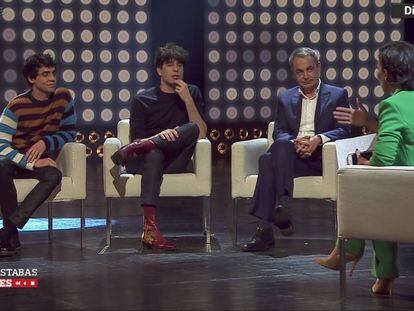 Javier Ambrossi, Javier Calvo, Jose Luis Rodríguez Zapatero y Ana Pastor en 'Dónde estabas entonces'.