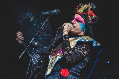 Rodrigo Cuevas actuando en el Matadero, en Madrid, el pasado 14 de mayo.
