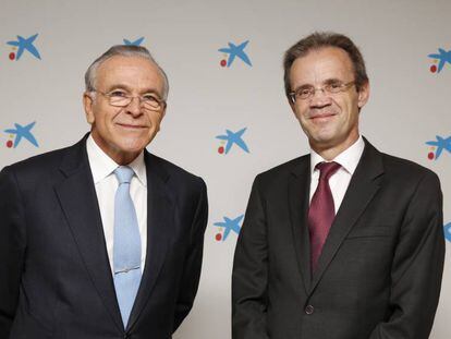 Isidre Fain&eacute; i el seu successor, Jordi Gual.