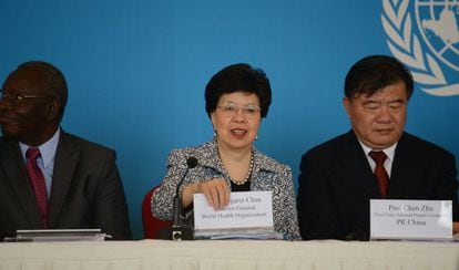 Margaret Chan, directora de la OMS, durante la presentaci&oacute;n del Informe Mundial sobre la Salud. 