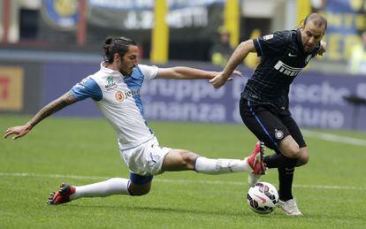 Rodrigo Palacio, del Inter, en un partido contra el Chievo.