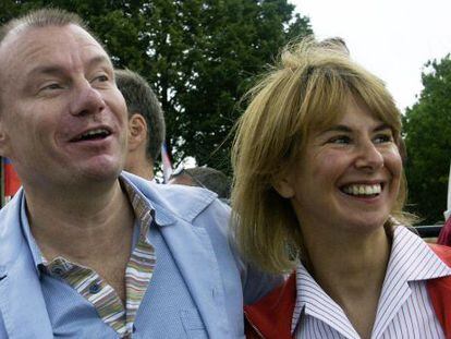 Vlad&iacute;mir Potanin y su exesposa Natalia.