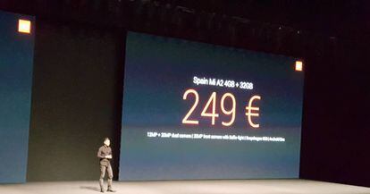 Presentación del Xiaomi Mi A2, en Madrid. 