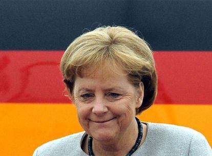 La canciller Angela Merkel, a su llegada a la cumbre del G-8 en julio de 2008.