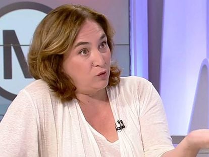 Ada Colau durante la entrevista en TV3