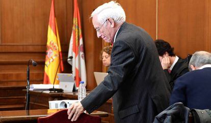 El expresidente de Caja Segovia Atilano Soto, En la Audiencia Provincial de Segovia, en febrero pasado. 