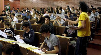 Aula en la facultad de biología de la Universidad de Barcelona