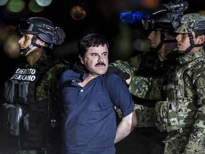 Joaquín Guzmán Loera, El Chapo, detenido en enero de 2016.