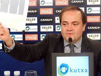 Jokin Aperribay, en la rueda de prensa.
