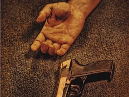 Detalle de la portada de 'El asesino de policías'