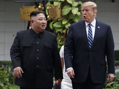 Kim Jong Un y Donald Trump, en la pasada cumbre de Hanoi.