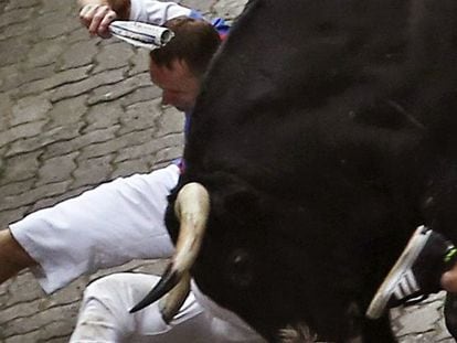 Peligroso tercer encierro de los toros de Victoriano del Río