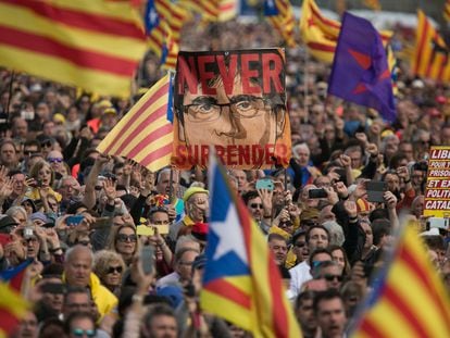 Acto del Consell per la Republica Catalana en Perpiñán (Francia), el 29 de febrero de 2020.