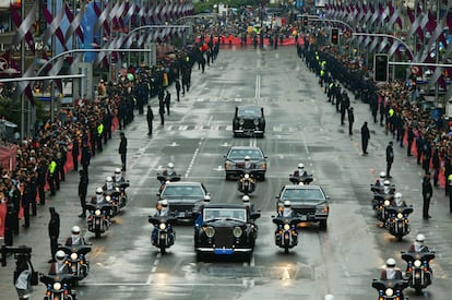 El operativo de seguridad estuvo formado por más de 23.000 funcionarios que fueron movilizados para la ocasión. Policías nacionales de distintas provincias así como los alumnos de la academia de Ávila, guardias civiles y reales y policías municipales. Se desplegaron 200 francotiradores en la azotas del recorrido. Además decenas de helicópteros policiales, un F-18 y un AWACS de la OTAN vigilaban desde el aire.