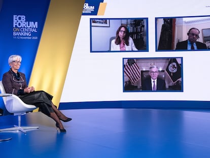 Christine Lagarde en el Foro del BCE sobre banca central.