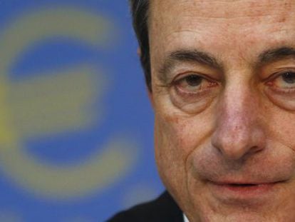 El presidente del BCE, Mario Draghi, en Fr&aacute;ncfort.