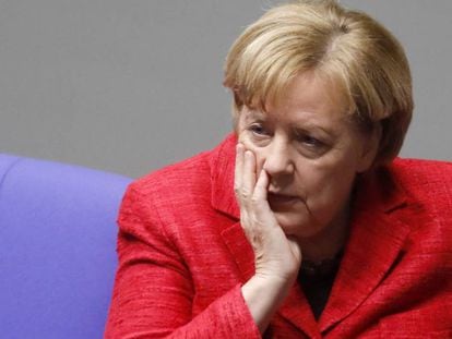 La canciller alemana, Angela Merkel, en el Bundestag, el pasado 21 de noviembre. 