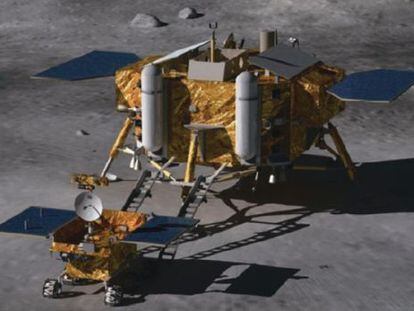Ilustraci&oacute;n de la sonda lunar china &#039;Chang E3&#039;.