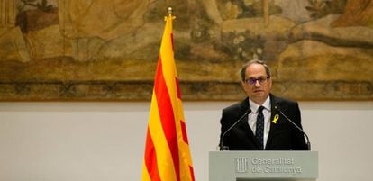 El presidente de la Generalitat de Catalu&ntilde;a, Quim Torra