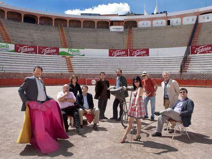 De izquierda a derecha: Élmer Mendoza, Antonio Skármeta, Laura Restrepo, Sergio Ramírez, Alberto Fuguet, Juan Villoro, Wendy Guerra, Fernando Trueba, Héctor Abad y Javier Cercas durante el Hay Festival Zacatecas 2010.