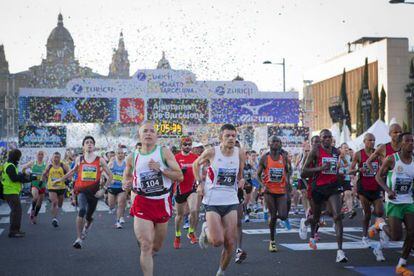 Salida del marat&oacute;n de Barcelona en 2013.