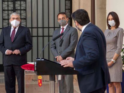Diputados de Ciudadanos toman posesión de sus nuevos cargos en Murcia.