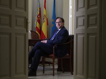 Vicent Soler, consejero de Hacienda de la Comunidad Valenciana en la sede de la Generalitat en Madrid.