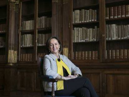 Ana Santos Aramburo, en la Biblioteca Nacional.