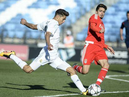 Achraf en un partido de la Youth League la temporada pasada. 