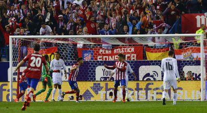 Vietto celebra el gol de l'empat contra el Madrid aquest diumenge.