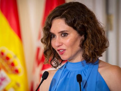 Isabel Díaz Ayuso, el 1 de julio en la sede del Gobierno madrileño.
