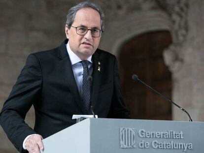 El presidente de la Generalitat, Quim Torra, este jueves. En vídeo, declaraciones de Torra este jueves en una emisora de radio.