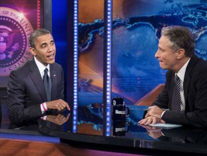 Jon Stewart entrevista a Barack Obama.