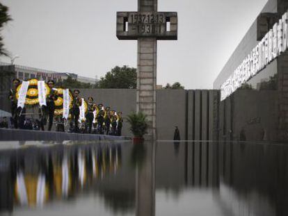 Ceremonia en recuerdo del 75&ordm; aniversario de la masacre de Nanjing (China), el pasado d&iacute;a 13.  