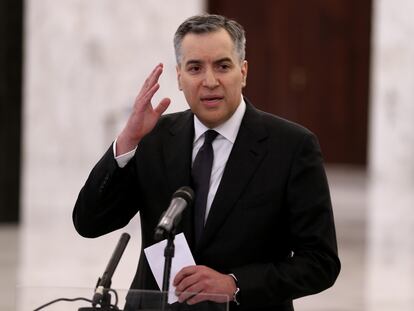 El nuevo primer ministro libanés, Mustafá Adib, el lunes en Beirut.