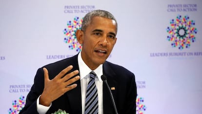 El presidente Obama durante una comparecencia en Nueva York.