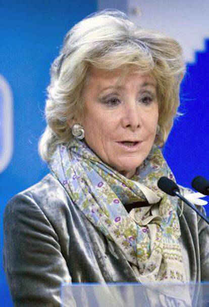 Esperanza Aguirre, presidenta de la Comunidad de Madrid.