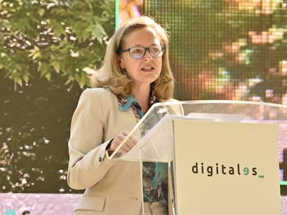 Nadia Calviño, vicepresidenta segunda y ministra de Asuntos Económicos y Transformación Digital, en DigitalES Summit 2021.