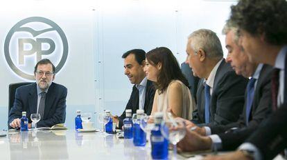 Rajoy y Cospedal en la reunión del Comité Ejecutivo del PP.