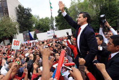 El priista Enrique Peña Nieto, tras anunciar en noviembre su candidatura en Ciudad de México.