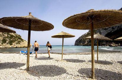 La cala Granadella, distinguida recientemente como una de las más bonitas de España.