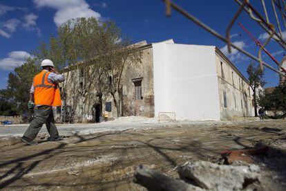 Obras en el antiguo convento de la Trinidad en Málaga,