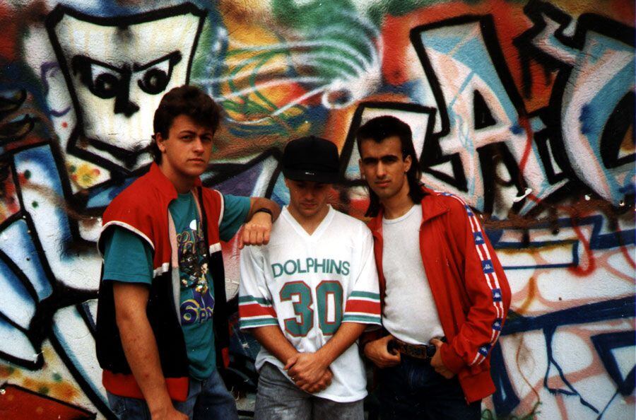 El grupo Underrap en 1990.
