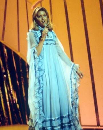 Olivia Newton-John durante su participación en Eurovisión, en 1974.