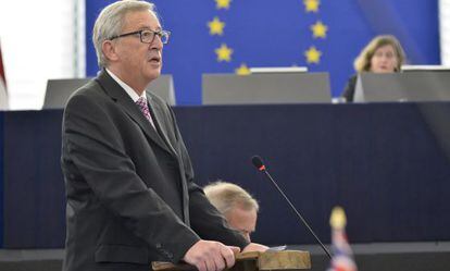 Jean-Claude Juncker, en el Parlamento Europeo. 