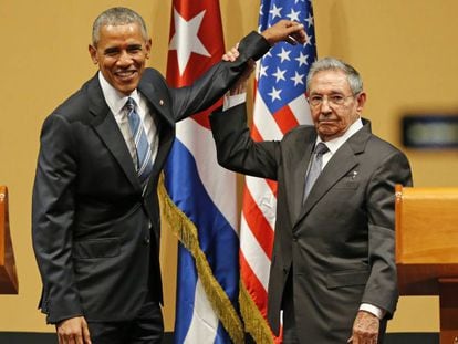 Barack Obama y Raúl Castro, en La Habana el 21 de marzo de 2016. 